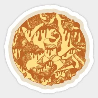 Terracotta Circle of Drip Sticker